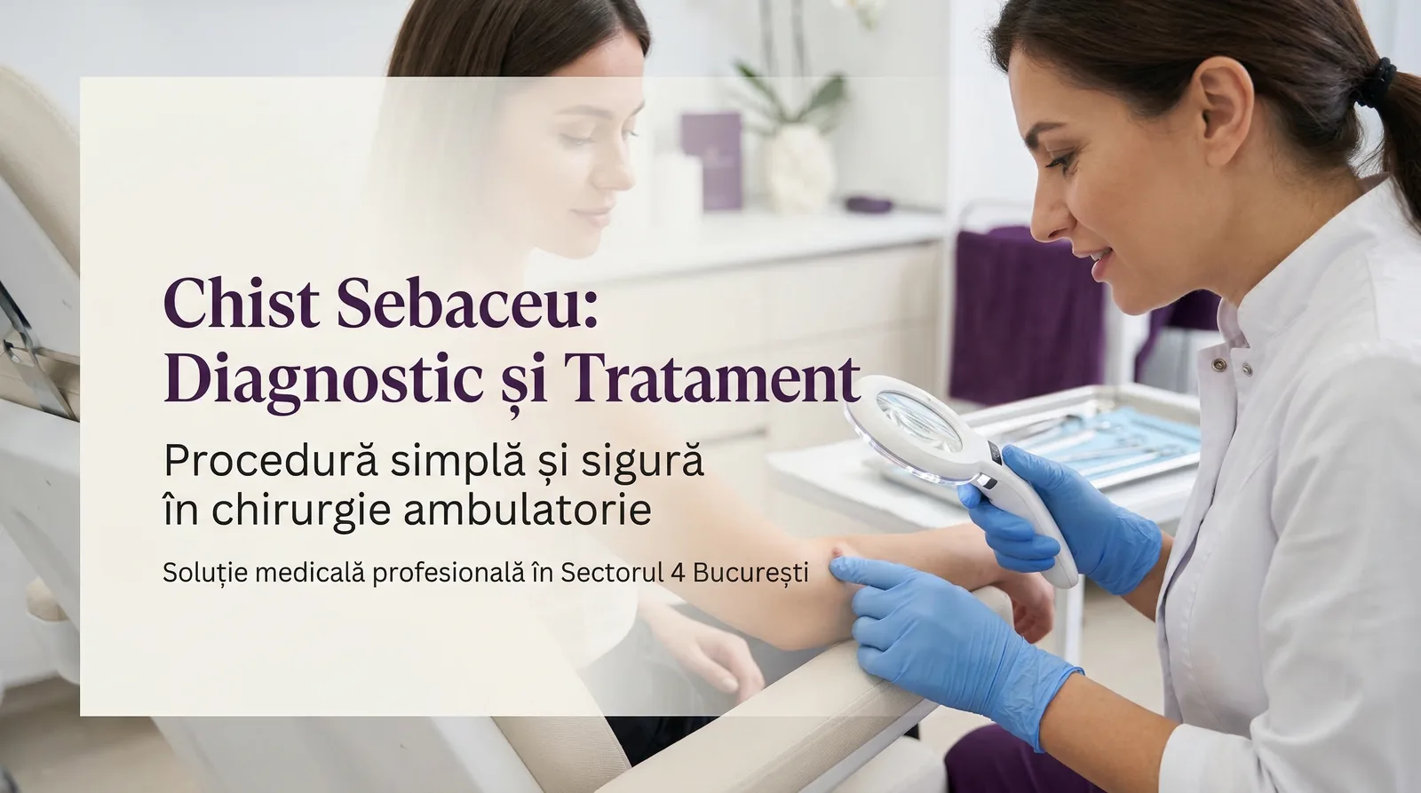 Chist sebaceu – când trebuie operat în București Sector 4 (cu bilet de trimitere CAS)