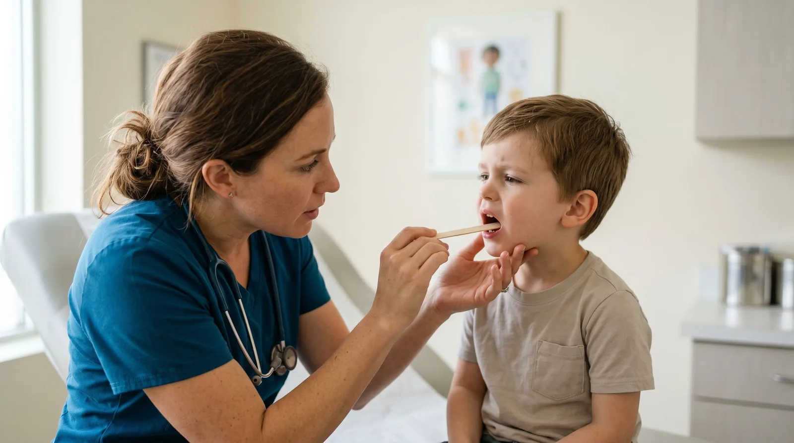 Durerea în gât la copii: când mergi la medic