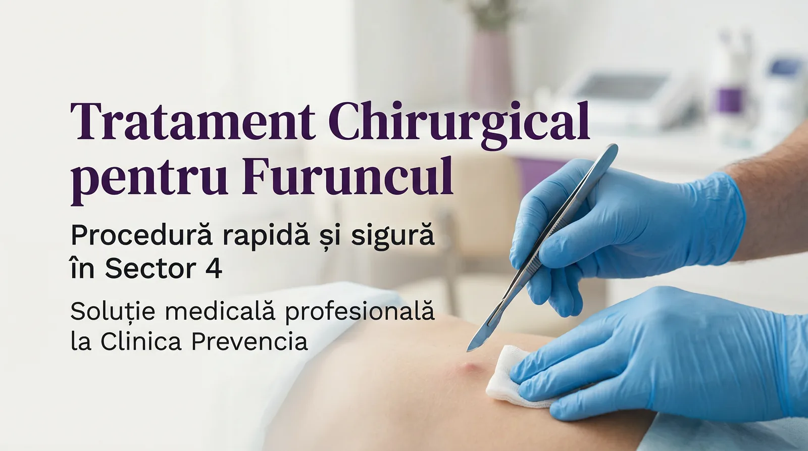 Furuncul – tratament chirurgical în București Sector 4 (cu bilet de trimitere CAS)