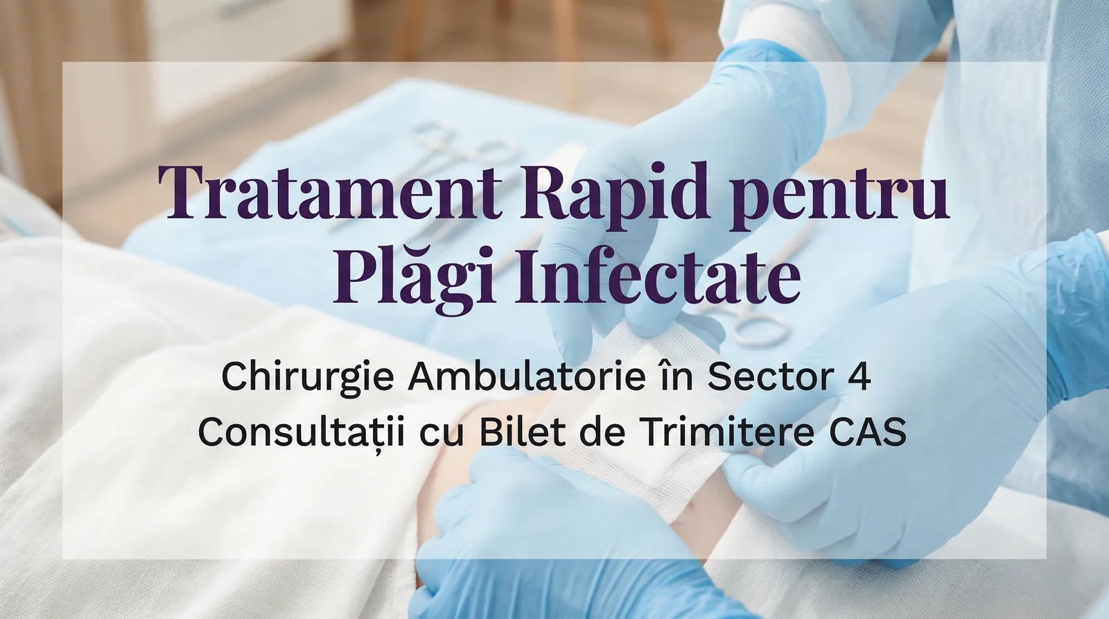 Plagă infectată – când trebuie consultat chirurgul în București Sector 4 (cu bilet de trimitere CAS)
